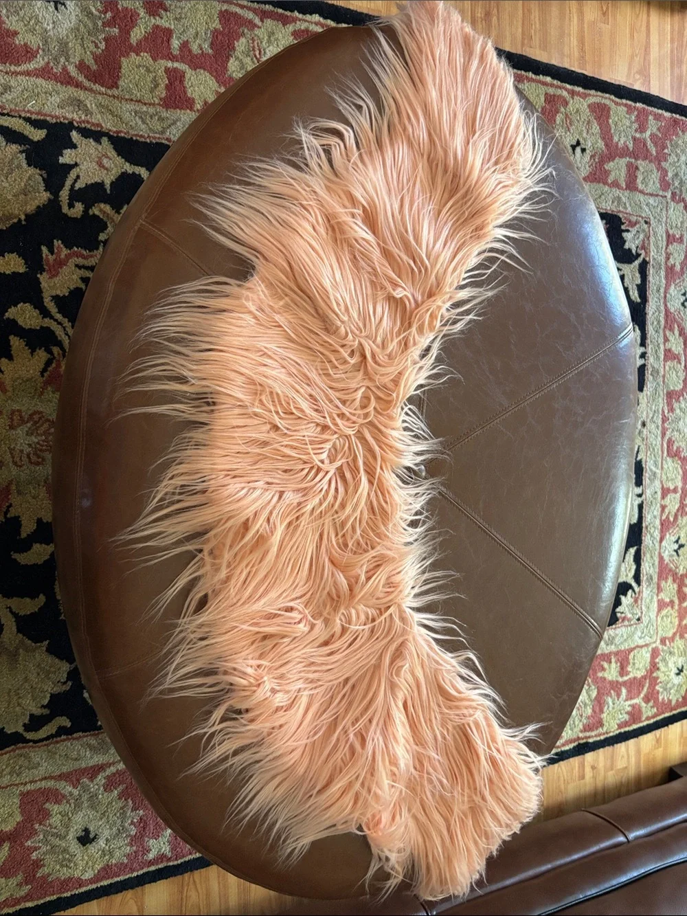 SAACHI Faux Fur Shrug in Pink Blush
